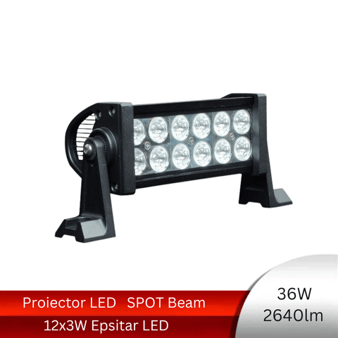 Proiector LED Bar Auto Offroad 36w/2640lm, Spot Beam - led-box.ro