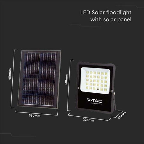 Proiector LED cu panou solar si telecomanda 20W, 4000K IP65-led-box.ro