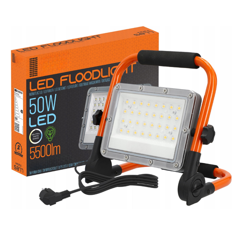 Proiector LED Lucru 50W cu Stativ și Cablu 3m IP65