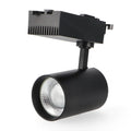 Proiector LED 40w negru, spot led pe sina, proiector led pe sina, iluminat sina, sina spoturi, spoturi negre pe sina, sina led tavan, iluminat pe sina, proiectoare pe sina,  sina tavan spoturi negre, corpuri de iluminat pe sina, proiector led sina, spoturi sina negru, led-box.ro