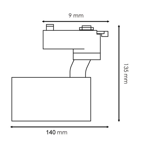 dimensiune spot berna, culoare alb, 140x135mm, led-box.ro