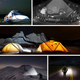 proiector led cu incarcare solara, portabil, pentru drumetii sau camping, led-box.ro