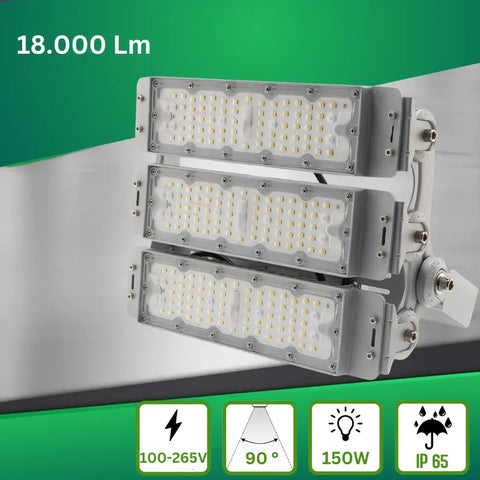 Proiector modular LED Premium 150W/18.000 lumeni, IP65 | Led-Box.ro Proiector modular LED Premium 150W/18.000 lumeni, IP65 | Led-Box.ro