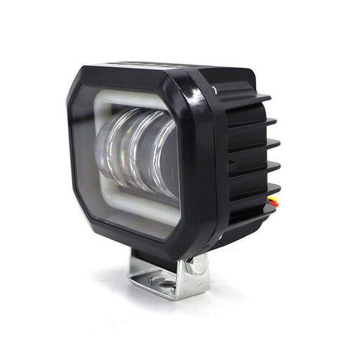 Proiector auto Angel Eyes, proiector moto, proiector atv, proiectoare atv, proiector led off road, proiectoare angel eyes 12v, proiector moto 30w, led-box.ro