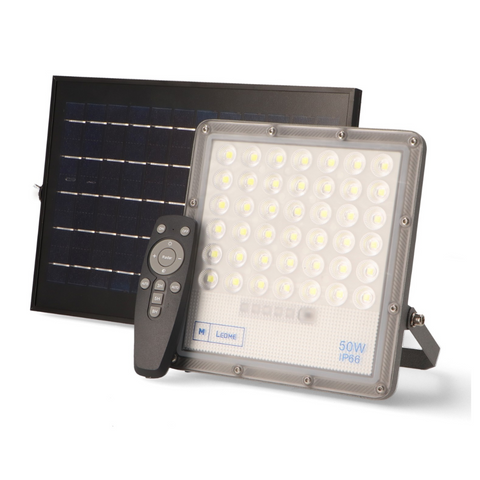 Proiector led solar dimabil cu senzor miscare, telecomanda pentru iluminat exterior, led-box.ro