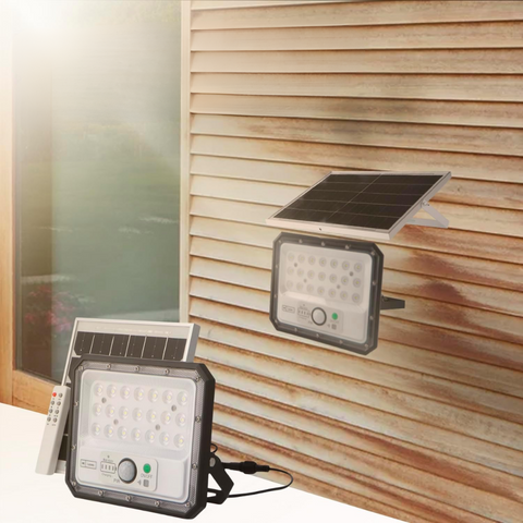Proiector LED Solar 50W cu Senzor Mișcare, Lumina Rece/Neutră, rezistent la apa, IP65 led-box.ro
