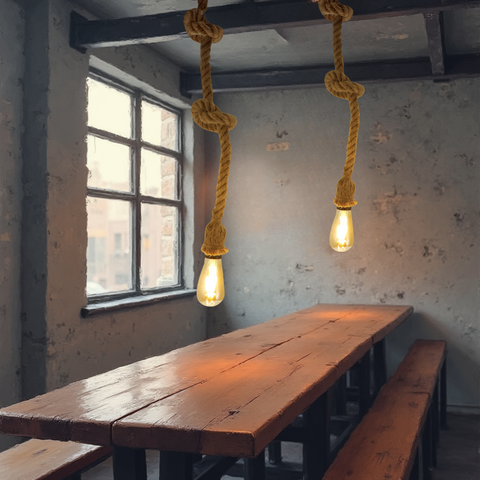 Iluminat Rope sfoară naturală în spațiu HoReCa
