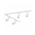 Set șină alb mat, 4 proiectoare GU10, montaj aparent
