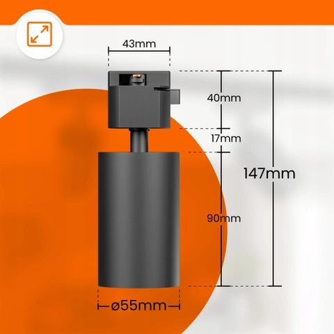 Set șină tavan configurare linie L pătrat conector colț inclus