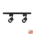 Sina neagra de 1 metru cu 2 proiectoare Diamond echipate cu becuri LED GU10 Osram 10W.
