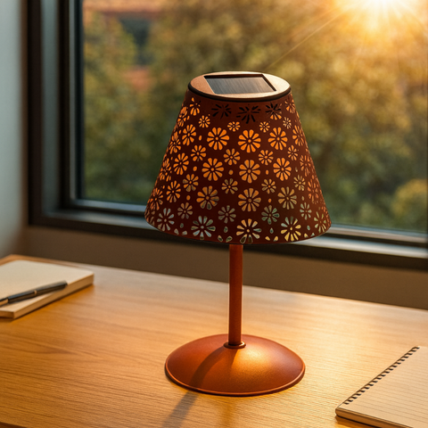 Lampă solară pentru grădină și terasă, lumină caldă
