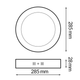 Spot LED 25W cu design minimalist, dimensiuni 285x28mm