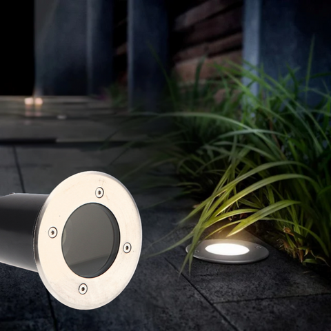 Spot trotuar montat în pavaj exterior, iluminat arhitectural discret, led-box.ro