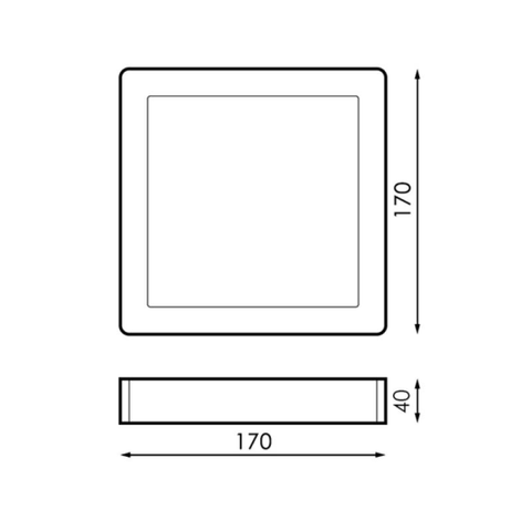 Spot LED 12W aplicat pătrat lumină reglabilă
