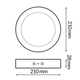 Spot LED aluminiu Ø210×28 mm profil slim