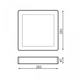 dimensiuni spot patrat slim 25w, 285x285x48mm