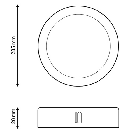 spot rotund 25w, spoturi rotunde, spot negru, spot CCT, spoturi interior, spot led 285mm, spoturi led CCT, iluminat interior cu spoturi, led-box.ro