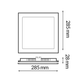 spot led slim patrat, montaj aplicat, dimensiune 285x2850x28mm