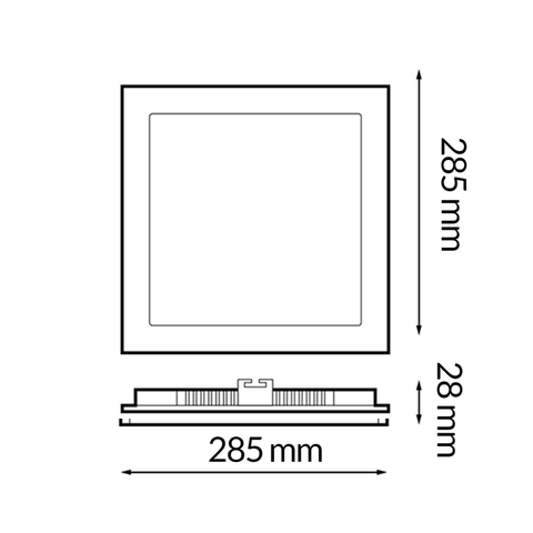 spot led slim patrat, montaj aplicat, dimensiune 285x2850x28mm