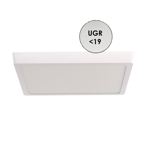 spot led patrat de suprafata 25w lumina CCT, indice anti orbire UGR19