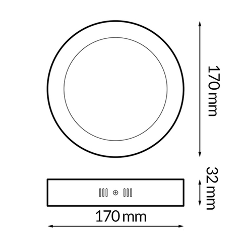 Spot LED 5 ani garanție fiabilitate cu dimensiuni 170x32mm

