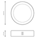 Spot LED rotund Ø170 mm profil 28 mm