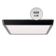 Spot LED pătrat aplicat negru 25W cu intensitate reglabilă
