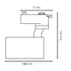 spot led berna, dimensiuni 140x135mm pentru sina monofazica, led-box.ro
