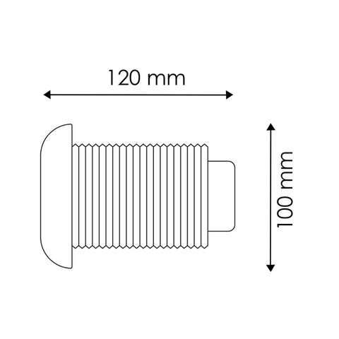 Dimensiunile spotului subacvatic in mm, 120x100mm