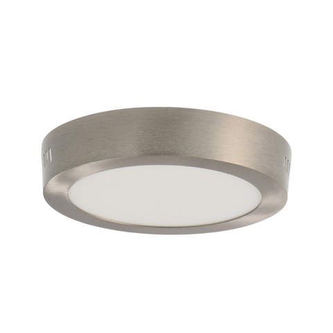 Spot LED rotund aplicat 12W nichel satinat IP44