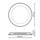 spot led rotund 25w, spot rotund incastrabil, spoturi incastrabile 25w, spot CCT pentru tavan, led spot, spoturi led 295mm, mini led spot rotund, spoturi rotunde tavan, spot led incastrat, spot negru slim, led-box.ro