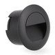 Spot led rotund din aluminiu, negru, montaj incastrat in perete sau trepte, ledbox.ro