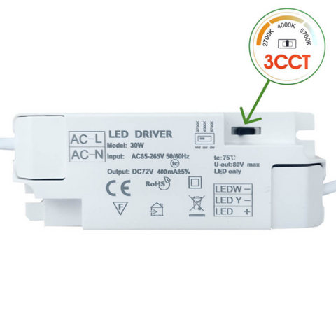 Spot LED Slim CCT 30W montat în tavan fals cu iluminare uniformă