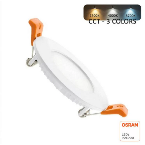 Spot LED Slim rotund incastrabil 6W, chip Osram CCT