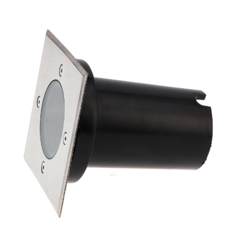 Spot patrat alei soclu GU10, spot rezistent la apa, otel inoxidabil, led-box.ro