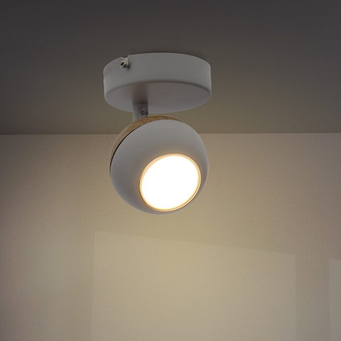  Aplica tavan GU10 alb mat cu formă sferică