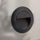 Spot incastrabil 3w din aluminiu, carcasa neagra, ip54, led-box.ro