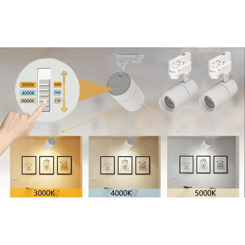 spot sina trifazata, spot trifazat, spot pentru sina trifazica, spot led trifazat, spot led 20W, spoturi trifazate, spoturi sine trifazate, led-box.ro