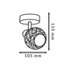 Spot montat pe plafon cu abajur sferic dimesniuni 105x115mm