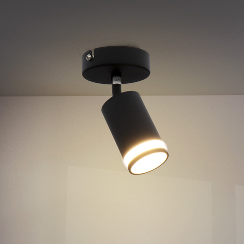 spot negru metalic gu10 montat pe tavan