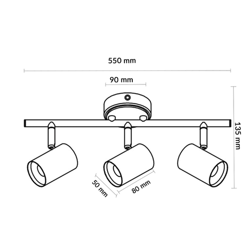 Iluminat scandinav WOOD 3 becuri GU10
