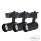 kit complet de iluminat pe sina cu 3 spoturi negre 12w, led-box.ro