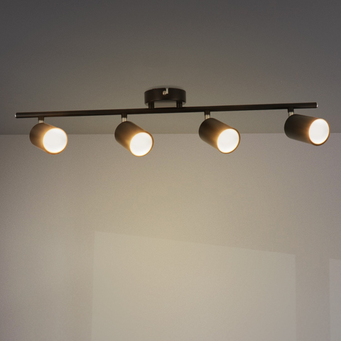 plafonieră Black 4 spoturi GU10 metal negru