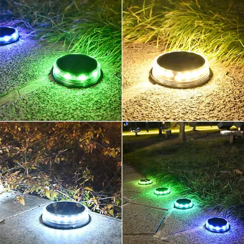 Spoturi led multicolore, incarcare solara pentru alei, terasa sau gradina, led-box.ro
