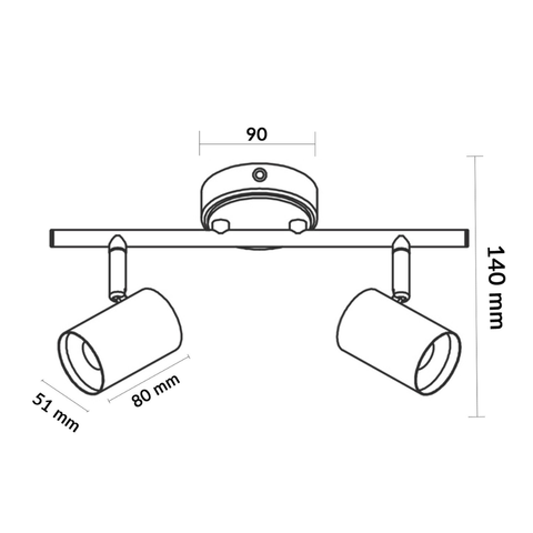Design natural plafonieră WOOD alb mat
