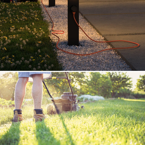 Stalp cu prize din oțel inoxidabil, rezistent la apă, perfect pentru grădină și terasă.