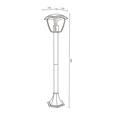 stalp iluminat gradina, stalpi iluminat curte, stalpi de gradina,stalp led gradina 93cm,stalpi gradina cu led,stalpi iluminat alei,stalpi iluminat exterior, led-box.ro
