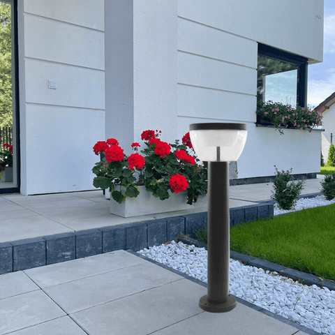 Stalp LED iluminat ornamental Merida, 50cm 9W IP44, lumina naturala-led-box.ro