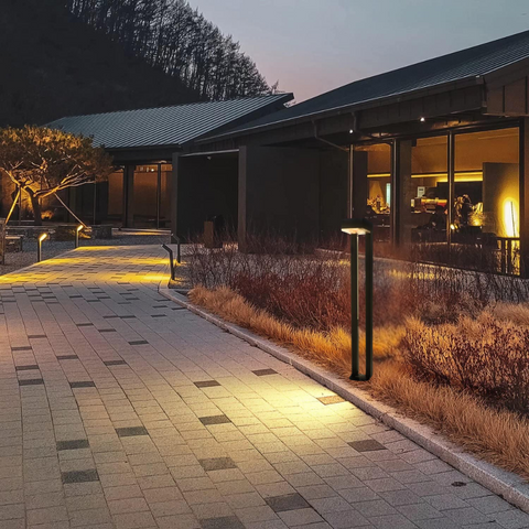 stalp solar led pentru gradina, aluminiu, montare usoara, iluminare 10 ore, led-box.ro