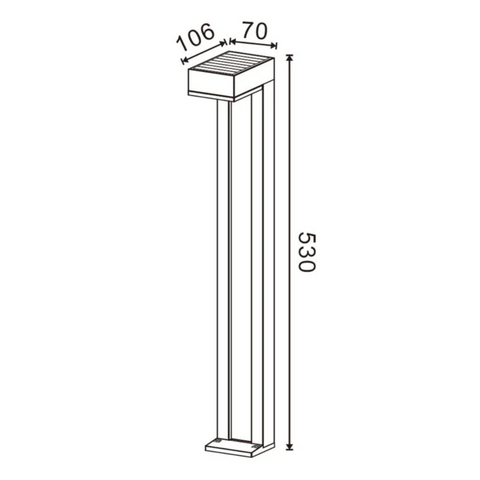 stalp solar 53cm pentru iluminat gradina, led-box.ro